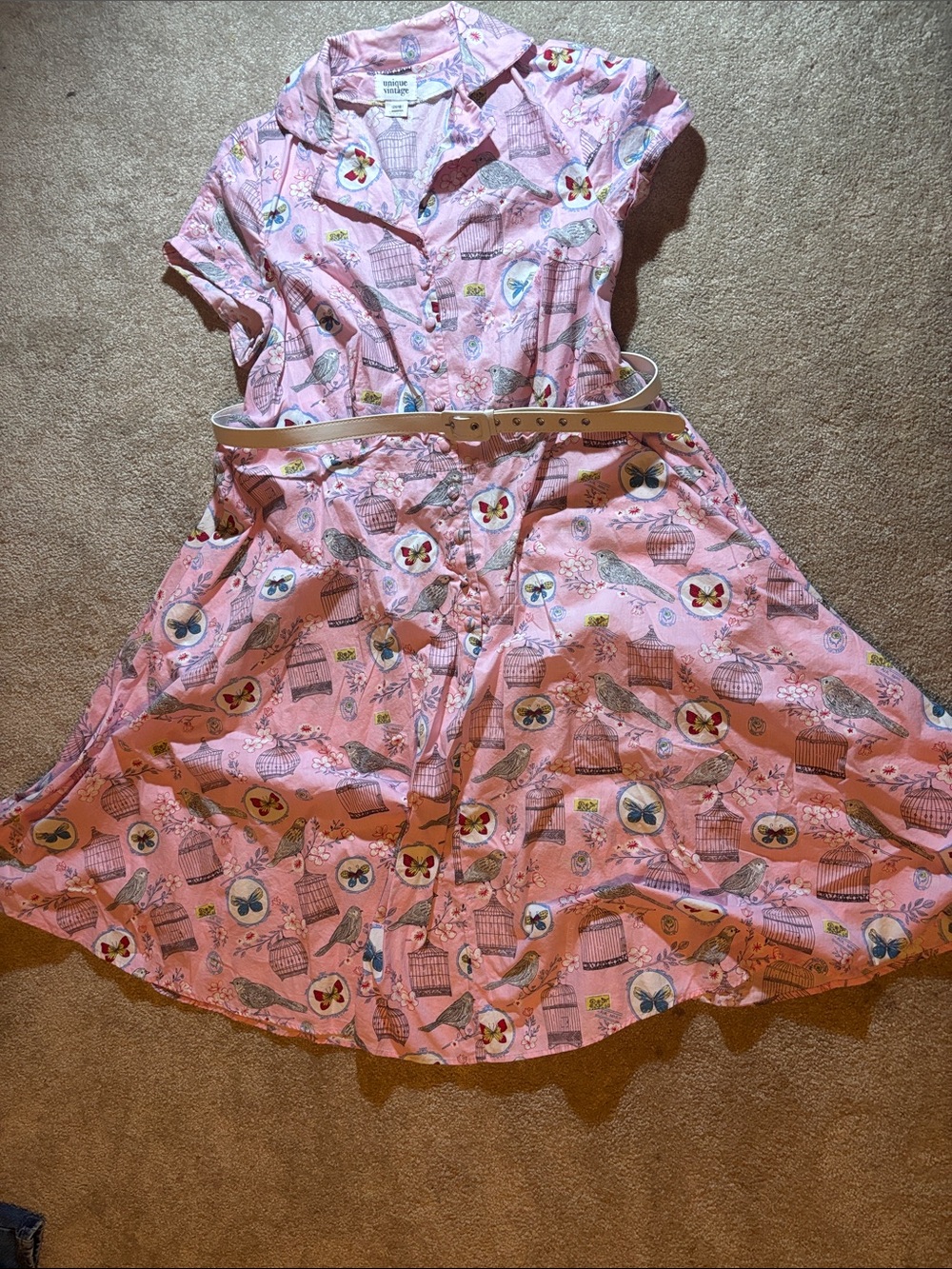 Bird cage and butterfly dress